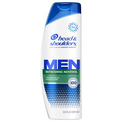 Head and Shoulders Mens Dandruff Shampoo, Anti-Dandruff Treatment, Refreshing Menthol for Daily Use, Paraben Free, 12.5 oz