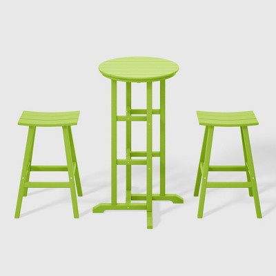 WestinTrends Malibu All Weather Hdpe Outdoor Patio Bar Height Bistro Set (3-piece)