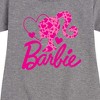 Girls' - Barbie - Logo Hearts Graphic Short Sleeve Fleece Dress - 2 of 4