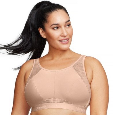 GLAMORISE 9066 Cafe High Impact Underwire Sports Bra Size 42D New