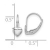 Black Bow Jewelry Kids Lever Back Heart Earrings in 14k White Gold - 4 of 4