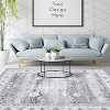 Washable Vintage Oriental Rug, Non-Slip Foldable Carpet, Ultra-Soft Retro Floral Distressed Floor Cover for Living Room Bedroom - 3 of 4
