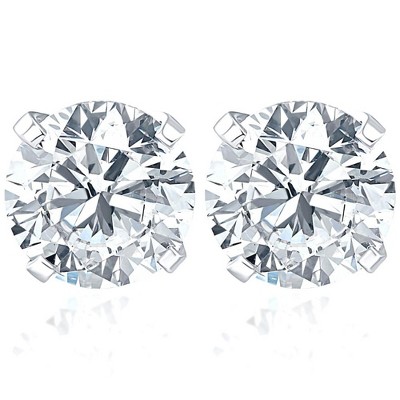 Pompeii3 1 Carat (ctw) Diamond Studs in 14k White or Yellow Gold Lab Created