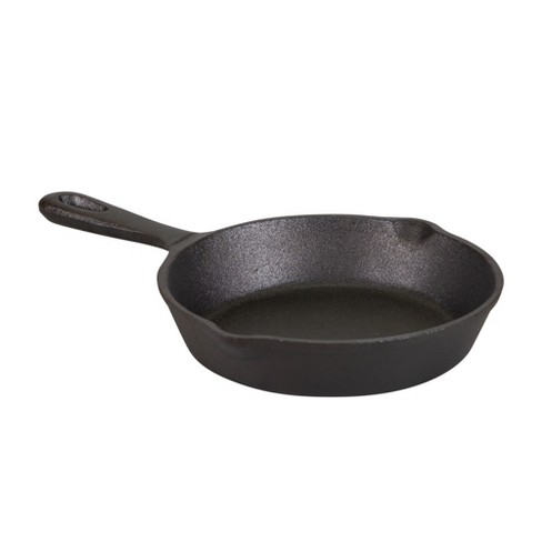 5 x 4 Rectangular Cast Iron Frying Pan / Skillet with Handle & Wooden Base  (1 Skillet), 1 - Foods Co.