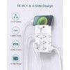 Itopfox Multi Plug Outlet with 12 AC Outlets & 3 USB Ports (1 USB-C), Surge Protector Wall Mount, Power Strip for Home, Office, Hotel, White - 2 of 4