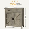 XINGHANZHENXUAN Kitchen Storage Cabinet with 2 Drawers & 2 Doors for Living Room, Dining Room & Bathroom - 2 of 4