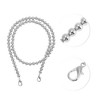 Unique Bargains Faux Pearl Handbag Strap Silver Tone 1 Pc - 3 of 4