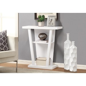 Laminate Console Table with 3 Open Shelves, Modern Narrow Accent Table for Entryway, Living Room, Office - 1 of 4