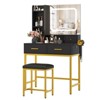 Vanity Desk with Mirror and Lights, Modern Vanity Table for Bedroom, 53 Inch - 2 of 4