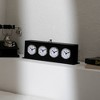 TopComfy Decorative Object Modern Time Zone Desk Clock for International Use, Black, 15.75"*4"*6.5" - 2 of 4