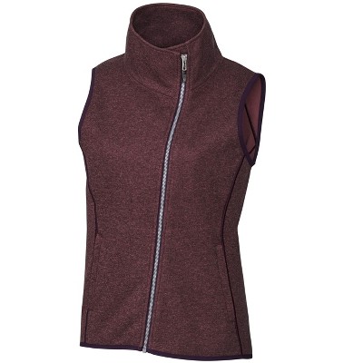 Cutter & Buck Mainsail Sweater-Knit Womens Full Zip Vest