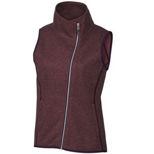Cutter & Buck Mainsail Sweater-Knit Womens Full Zip Vest - 1 of 2