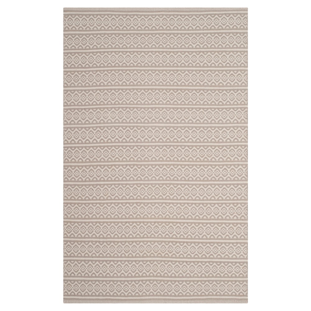 4'x6' Ivory/Gray Geometric Woven Area Rug - Safavieh