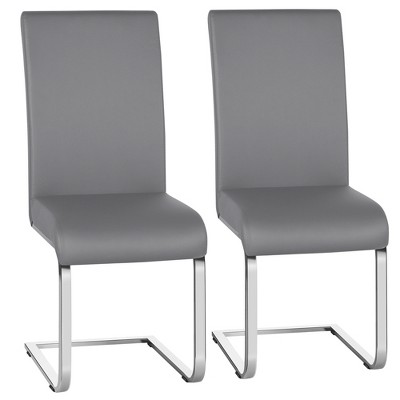 Yaheetech 2PCS PU Leather Dining Chairs Furniture for Kitchen, Dining Room