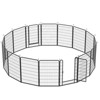 DSVIMOY 16 Panels Heavy Duty Metal Playpen with Door, 39.37"H Dog Fence Pet Exercise Pen for Outdoor, Black, 108.27"*108.27"*39.37" - 2 of 4