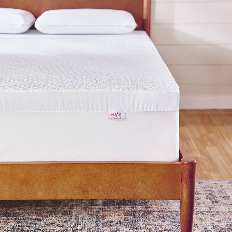 3" Cooling Gel Memory Foam Mattress Topper with Cool Touch Antimicrobial Cover - nüe by Novaform, 5 of 11
