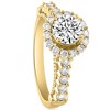 Pompeii3 1 3/4Ct Halo Diamond Engagement Ring in White or Yellow Gold Lab Created - 3 of 4