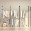 9.85 FT Industrial Pipe Wall-Mounted Clothes Rack, 1000 lb Heavy-Duty Garment Closet System, Black Wardrobe Rack for Walk-In Closet & Laundry Room - 2 of 4