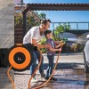 HOMCOM Retractable Air Hose Reel, Auto Rewind Air Compressor Hose Reel with Swivel Bracket, 3/8 in, 6.6 ft Lead in, 150 PSI, Black and Orange - 2 of 4