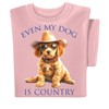 Collections Etc Even My Dog Is Country Short Sleeve Graphic Tee Medium Gender Neutral Pink - 4 of 4