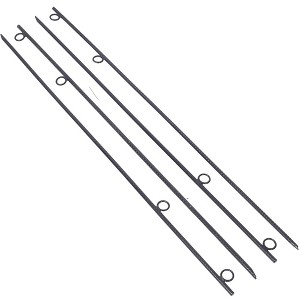 Garden Stakes, Plant Stakes With Heavy-duty 1" Loops, 3/8" Steel, Angled Ends, Non-slip Tent Canopy Ground Stakes For Campsites And Canopies - 1 of 4