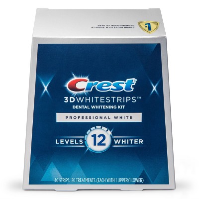 Crest 3D Whitestrips Professional Enamel Safe Teeth Whitening Kit - 20ct