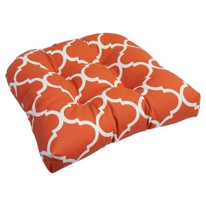 Blazing Needles, 19-inch U-Shaped Spun Polyester Outdoor Tufted Dining Chair Cushion - 1 of 2