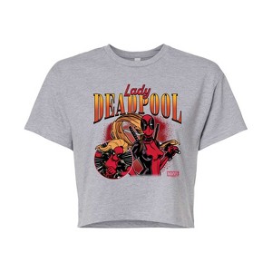 Women's - Marvel - Lady Deadpool Cropped Graphic T-Shirt - 1 of 4