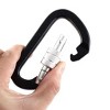 Unique Bargains u Aluminum Light Weight Screw Lock Spring Locking Carabiner 3.9 x 2.4 Inch 1 Pc - 3 of 3