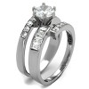 Slickblue Women's Stackable CZ Ring, Round Center with Baguette Accents, Silver Stainless Steel Band, Sizes 5–10 - 4 of 4