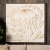 Sullivans Gold-Brushed Raised Protea Art 38.5"H White - 3 of 4