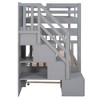PAGED Twin Size Loft Bed with L-Shaped Desk, Modern Metal Bed Frame with Ladder and Guardrails for Bedroom - 4 of 4