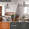 VAXCEL Taylor 4L Black and Ash Gray Drum Cage Industrial Pendant Light with Fabric Straps - 3 of 4