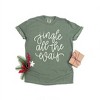 Simply Sage Market Women's Jingle All The Way Cursive Puff Print Short Sleeve Garment Dyed Tee - 3 of 4
