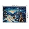 33"x23" Amanti Art Winter Wonderland Night by Pictufy Framed Canvas Wall Art - 4 of 4