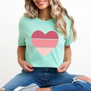 Simply Sage Market Women'sThree Piece Heart Short Sleeve Graphic Tee - 1 of 4
