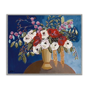 Stupell Industries White Poppies Floral Arrangement Abstract Flower Still Life Framed Giclee Art, Gray, 20" x 16" - 1 of 4