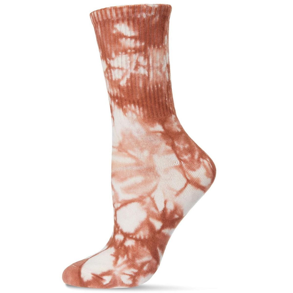 Memoi Women's Tie Dye Athletic Rib Cotton Blend Crew Socks - thumbnail 6