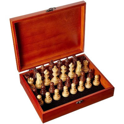 WE Games Weighted English Staunton Wood Chess Pieces in Box, 3.5 in. King