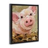Stupell Industries Happy Pig Farm Animal Portrait Floating Frame Canvas Art - 2 of 4
