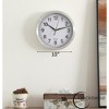 Clockswise Round Quartz Wall Clock Non-Ticking Battery Operated with Silent Sweep Movement, Aluminum Silver Frame - 2 of 4