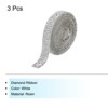 Unique Bargains Self-Adhesive DIY Crafts Decorations Crystal Rhinestone Diamond Ribbon 3 Rolls - 3 of 4