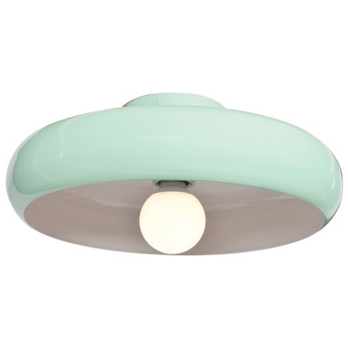 Access Lighting Small Bistro Round Colored Led Flush Mount With Shade Ceiling Lights Green
