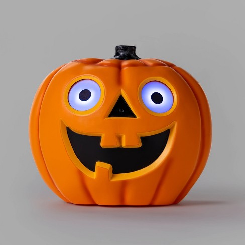 9" Pumpkin with Color Changing Eyes Halloween Decorative Scene Prop - Hyde & EEK! Boutique™ - image 1 of 3