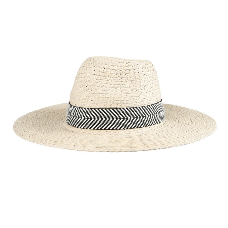 Levi's Women's Herringbone Band Wide Brim Straw Hat, 1 of 6