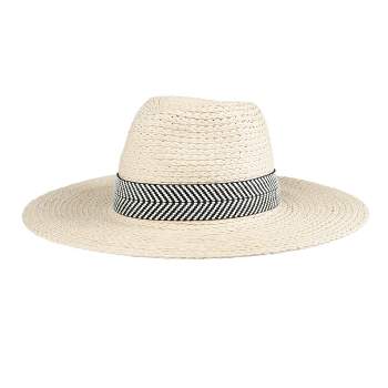 Levi's Women's Herringbone Band Wide Brim Straw Hat