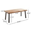 69'' W Modern Industrial Wood Top Dining Table,Metal Frame Rectangle Kitchen Dining Table,Outdoor Dining Table for Patio,Backyard-Coolbibila - 4 of 4