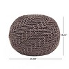 Bean Bag Ottoman Modern Hand-Knitted Pouf with Recycled PET Yarn for Living Room or Patio 20in-3irtyhousy - 4 of 4