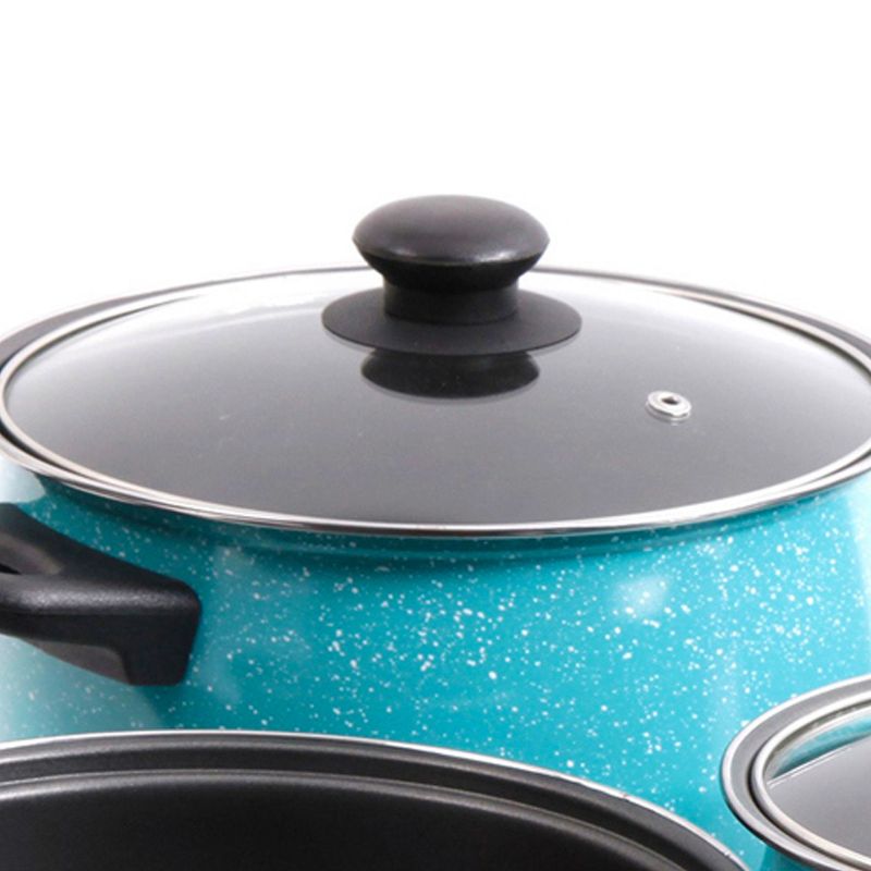 Gibson Home Casselman 7 piece Cookware Set in Turquoise, 5 of 6