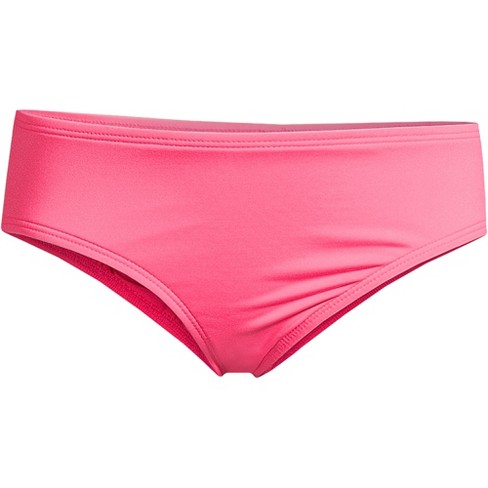 Lands' End Kids Slim Swim Bikini Bottoms - 12 - Knockout Pink Neon